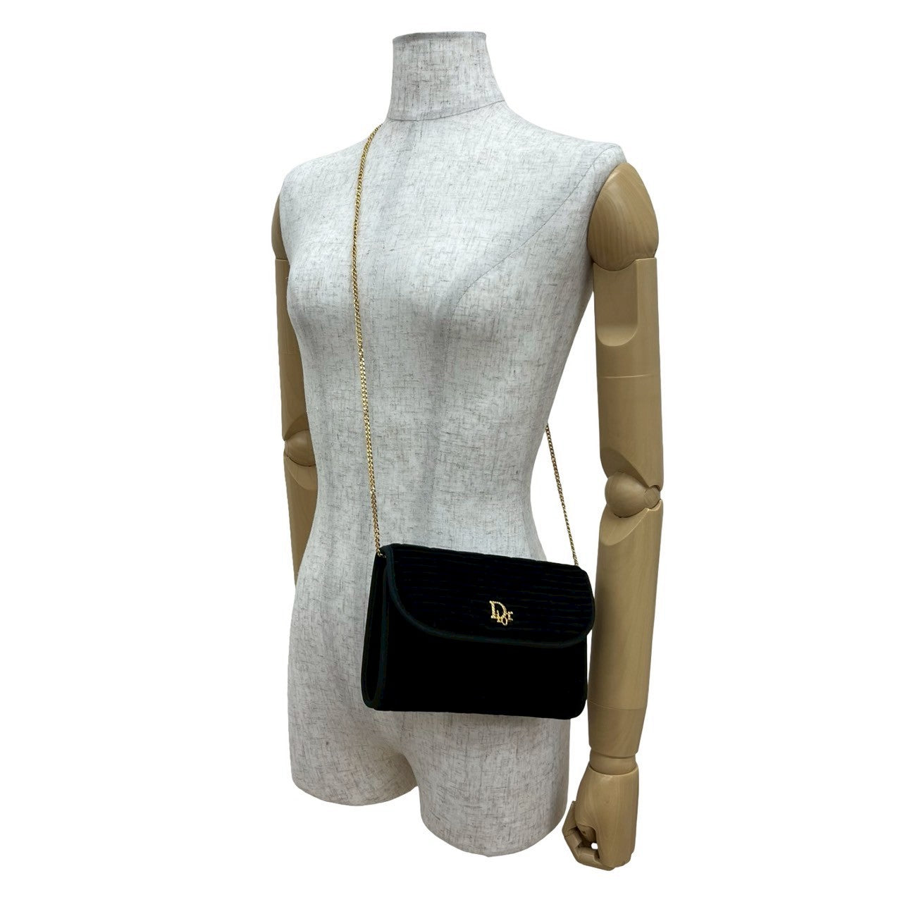 Dior Shoulder Bag Velor black