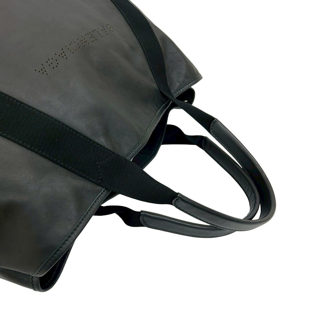 BALENCIAGA Handbag leather black Navy kabas