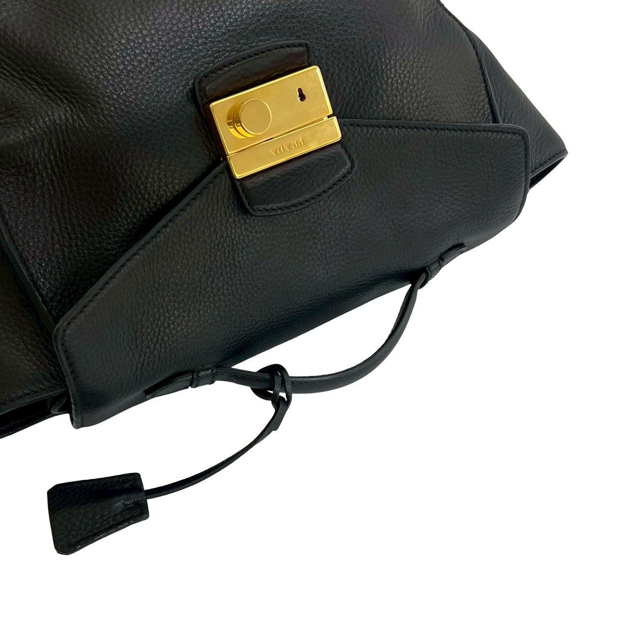 PRADA Shoulder Bag leather black
