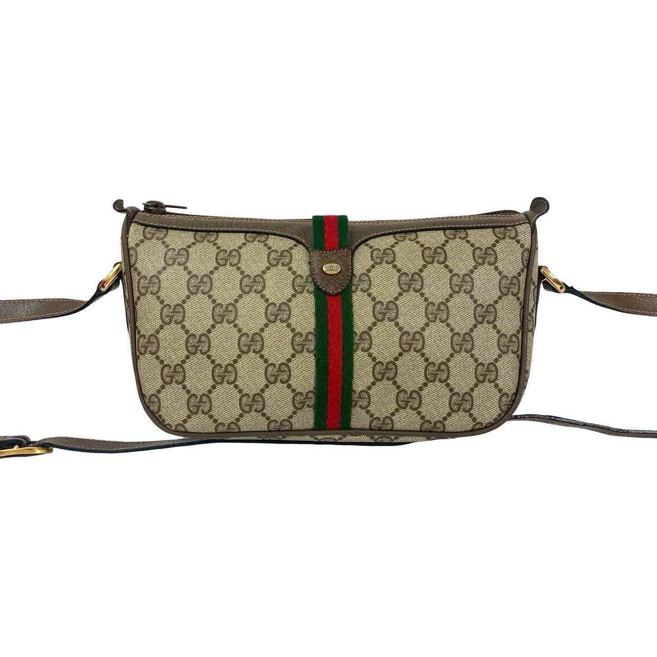 GUCCI Shoulder Bag leather Brown Sherry line