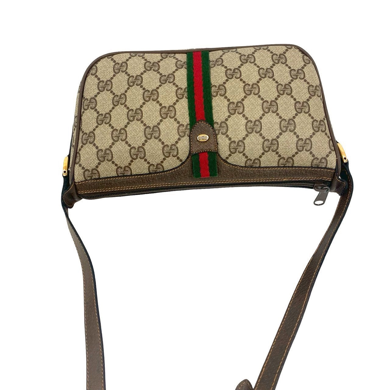 GUCCI Shoulder Bag leather Brown Sherry line