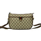 GUCCI Shoulder Bag leather Brown Sherry line