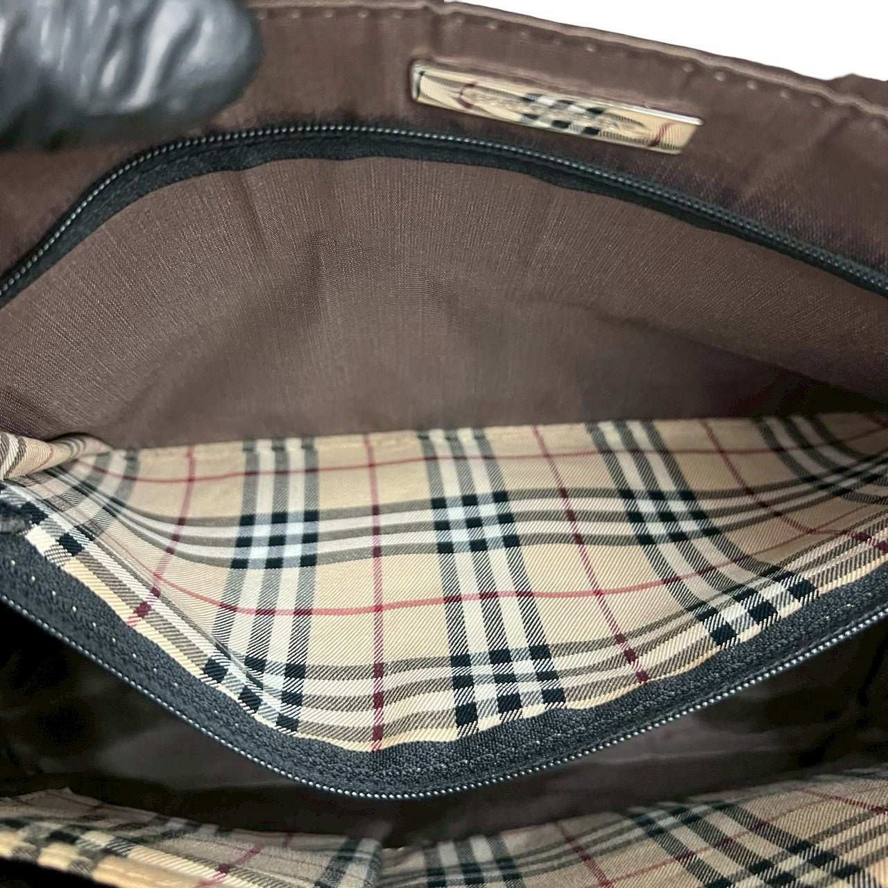 BURBERRY Tote Bag leather black