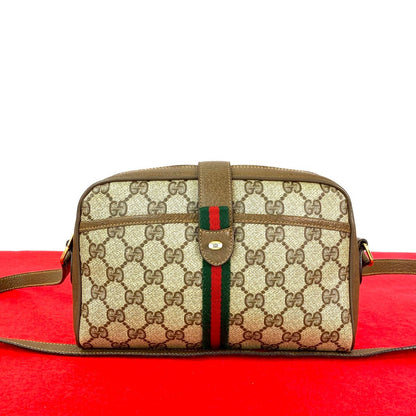 GUCCI Shoulder Bag leather Brown Sherry line