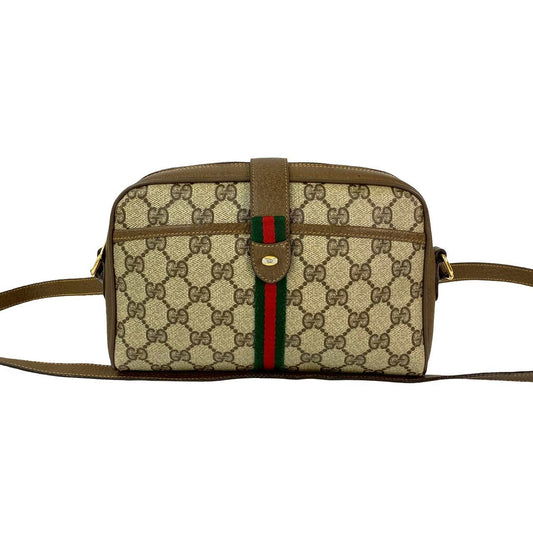 GUCCI Shoulder Bag leather Brown Sherry line