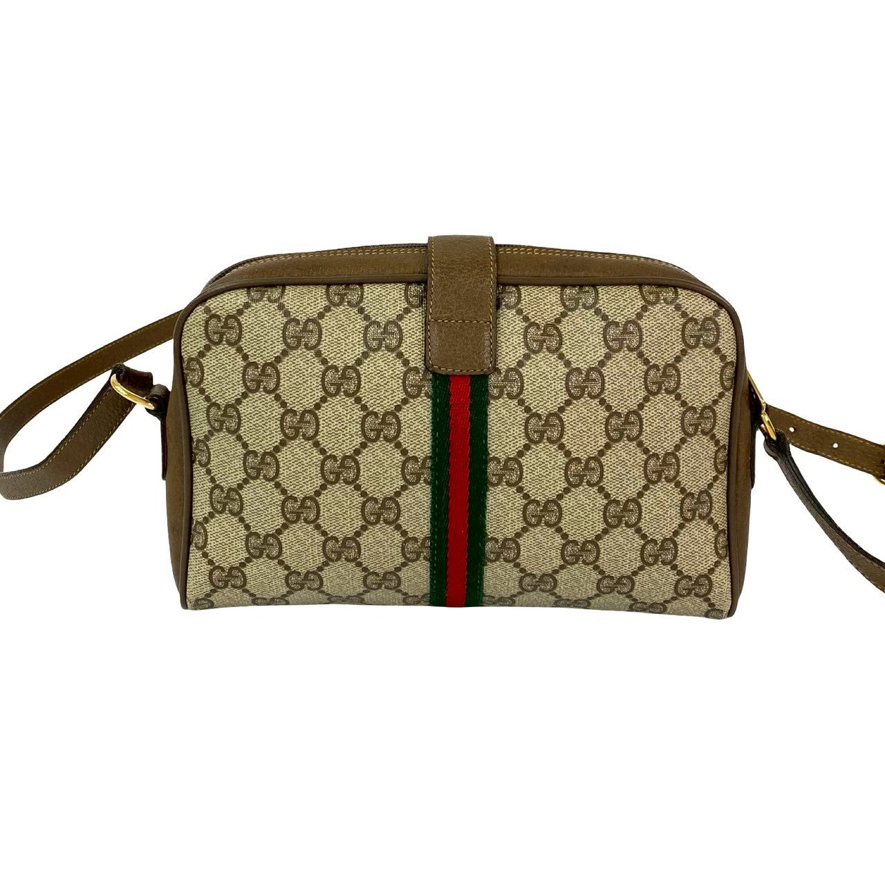 GUCCI Shoulder Bag leather Brown Sherry line