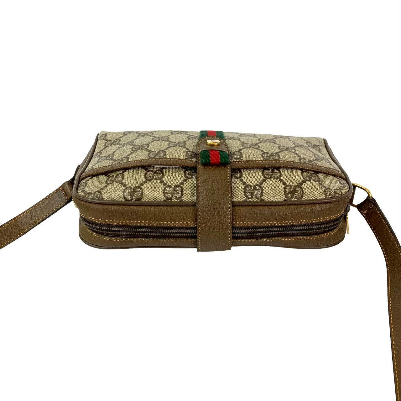 GUCCI Shoulder Bag leather Brown Sherry line