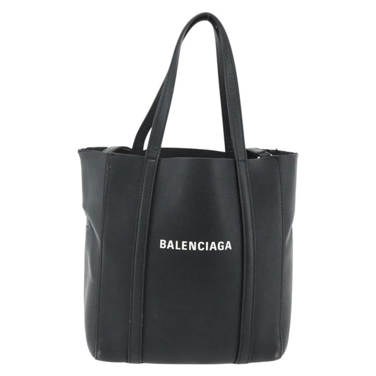 BALENCIAGA Two Way Mini Tote Bag Black Silver