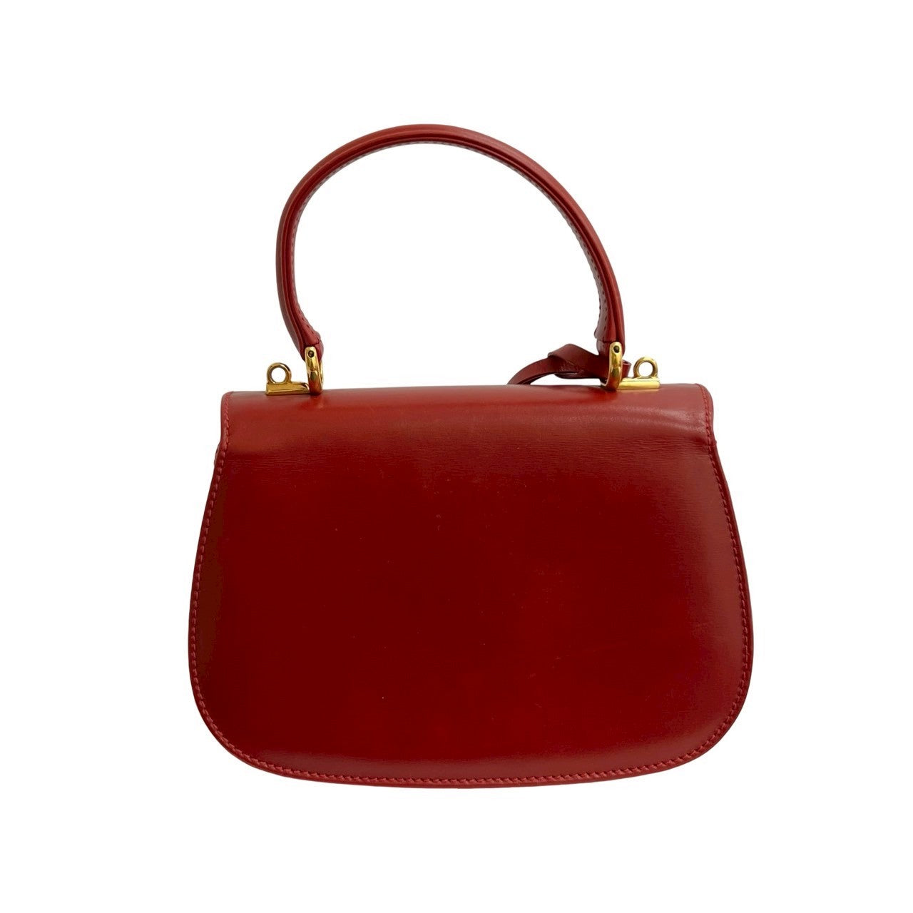GUCCI Shoulder Bag Calfskin Red