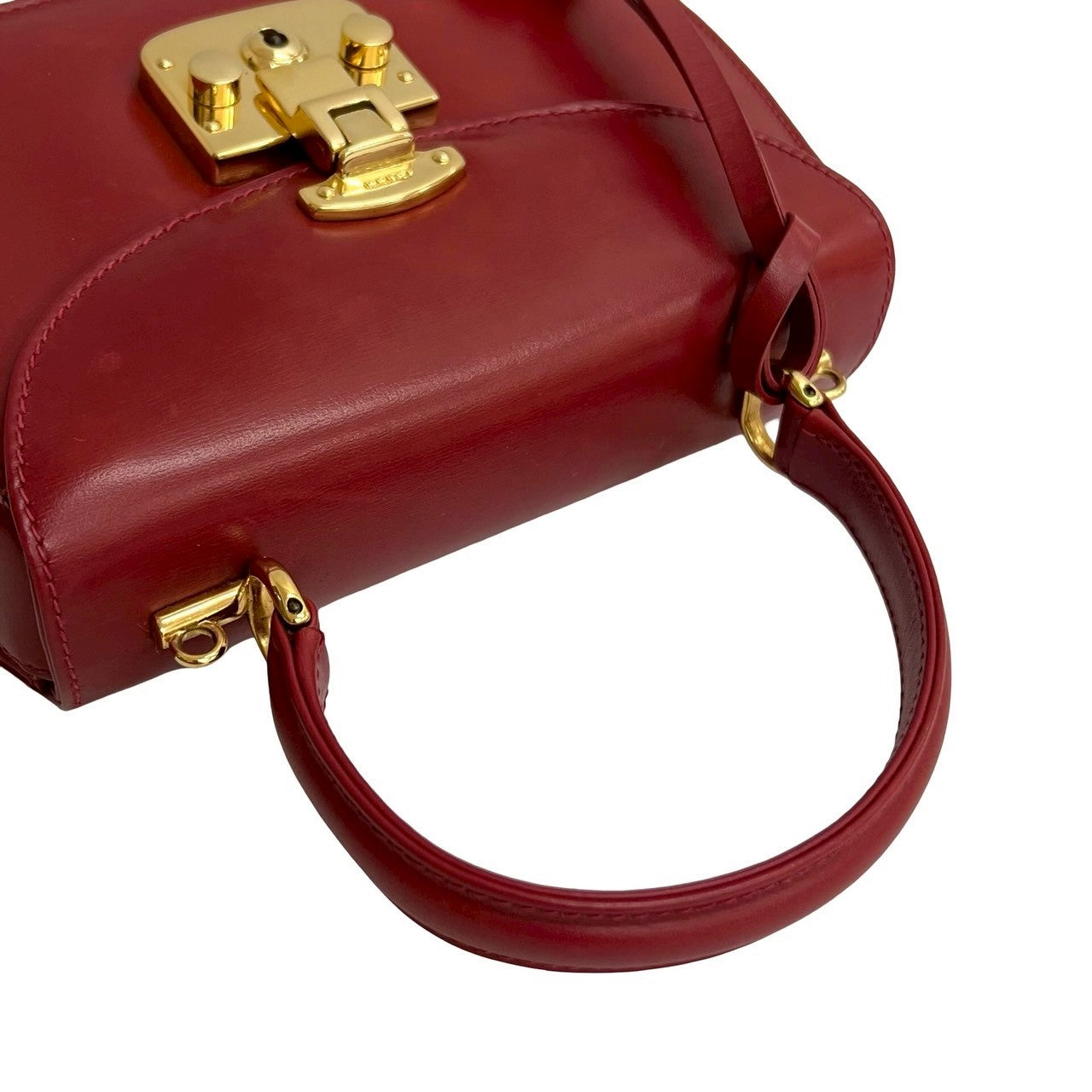 GUCCI Shoulder Bag Calfskin Red