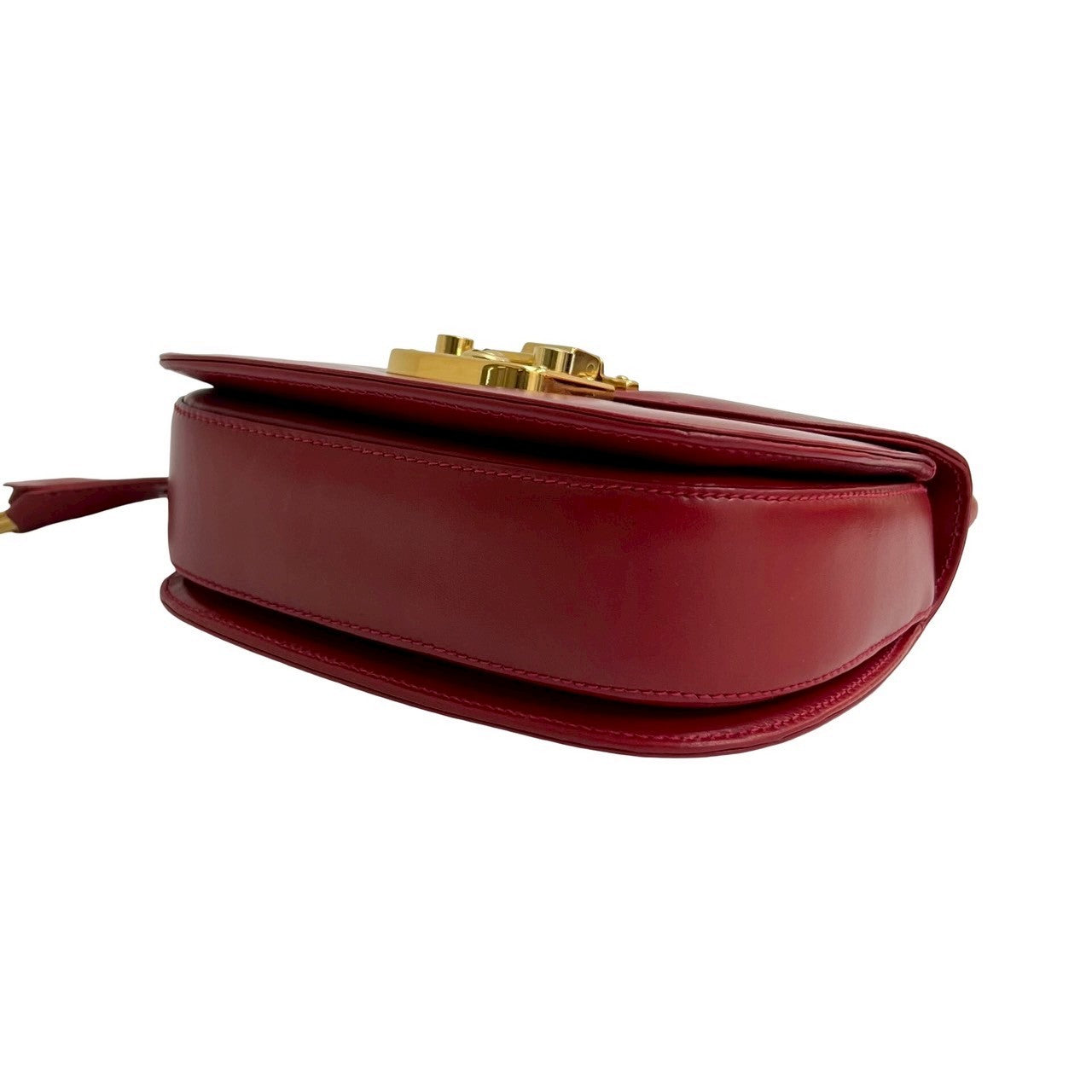 GUCCI Shoulder Bag Calfskin Red