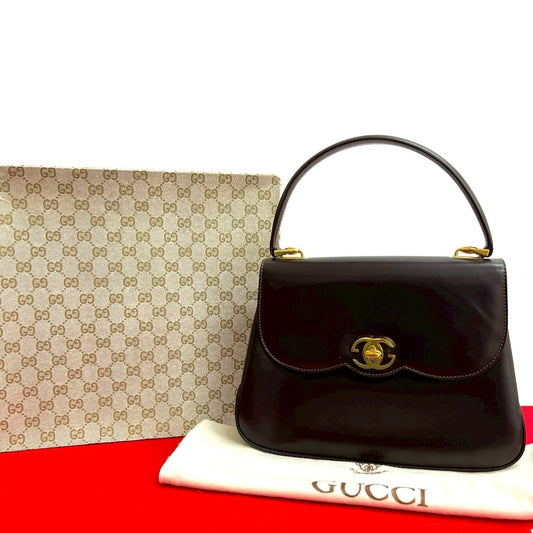 GUCCI Handbag leather Brown