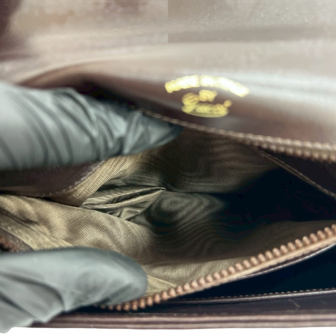 GUCCI Handbag leather Brown