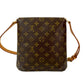 LOUIS VUITTON Shoulder Bag leather Brown Monogram Musette Salsa