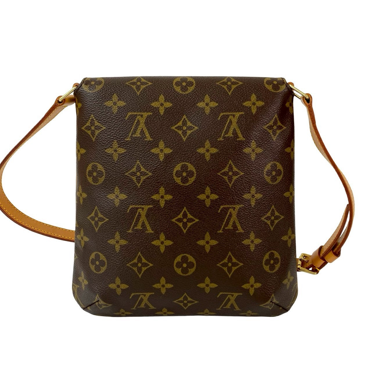 LOUIS VUITTON Shoulder Bag leather Brown Monogram Musette Salsa