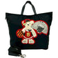 PRADA Shoulder Bag Nylon black Basketball Teddy Bear
