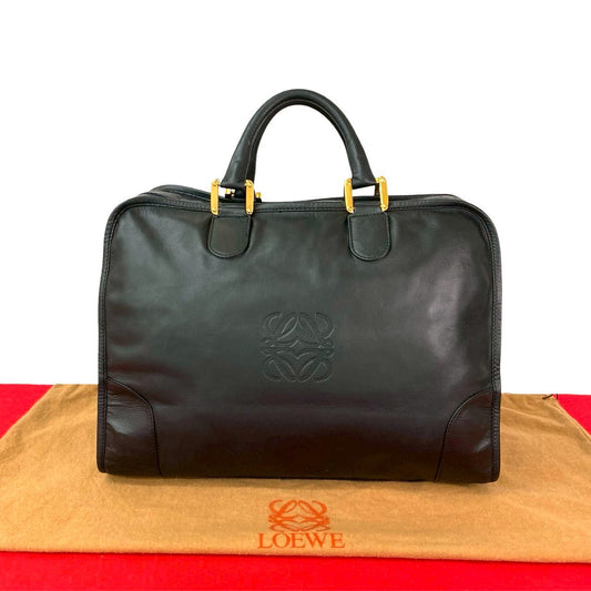 LOEWE Boston Duffel bag leather black Amazona 40