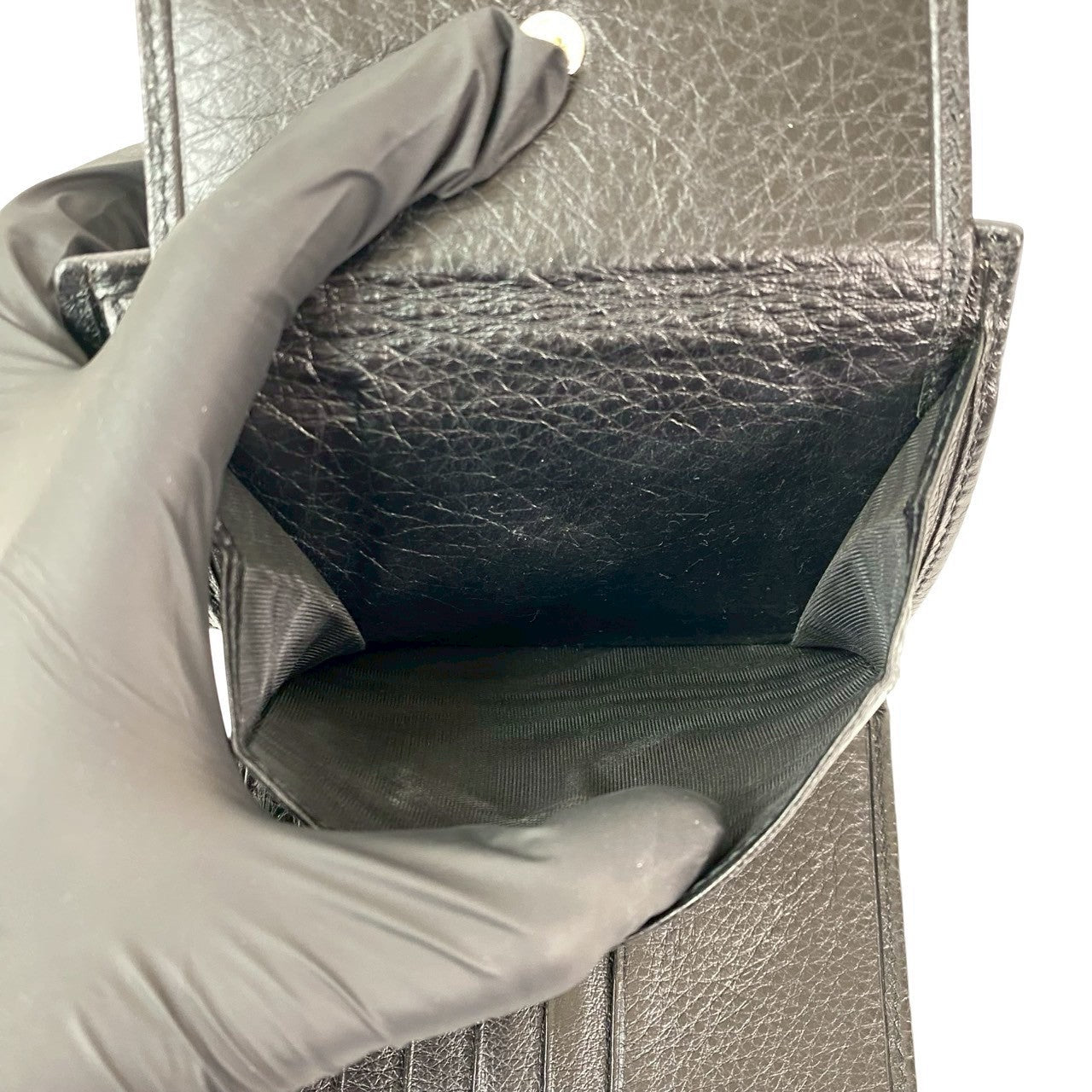 GUCCI Bifold Wallet leather black Sima