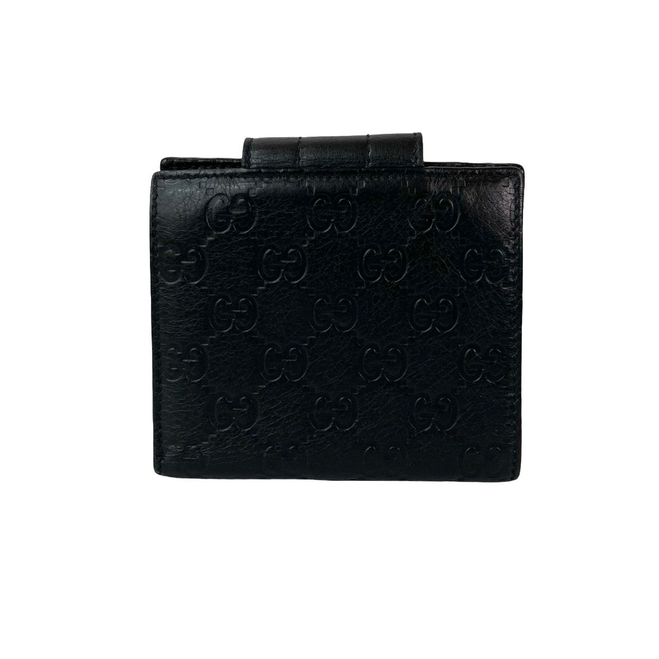 GUCCI Bifold Wallet leather black Sima