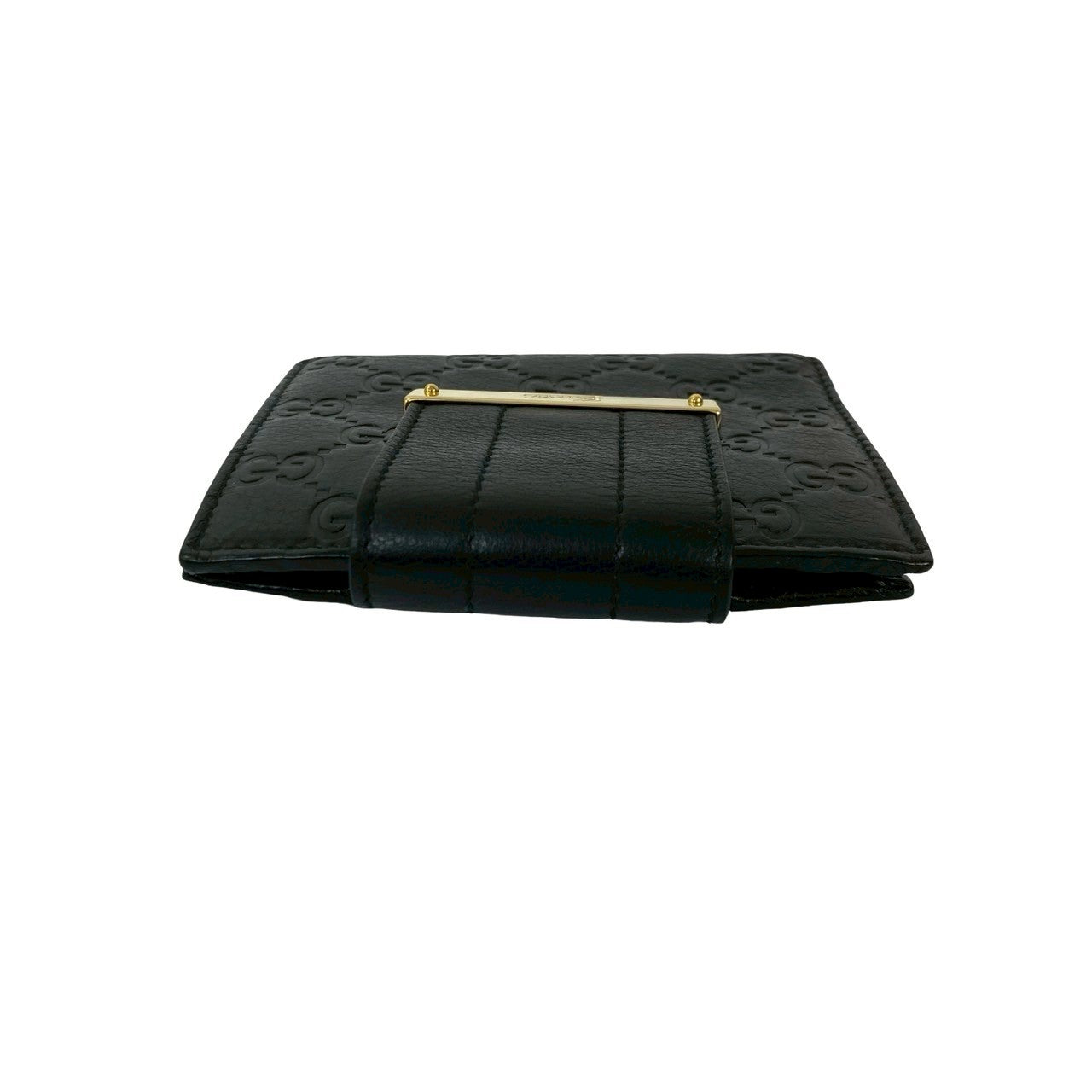 GUCCI Bifold Wallet leather black Sima