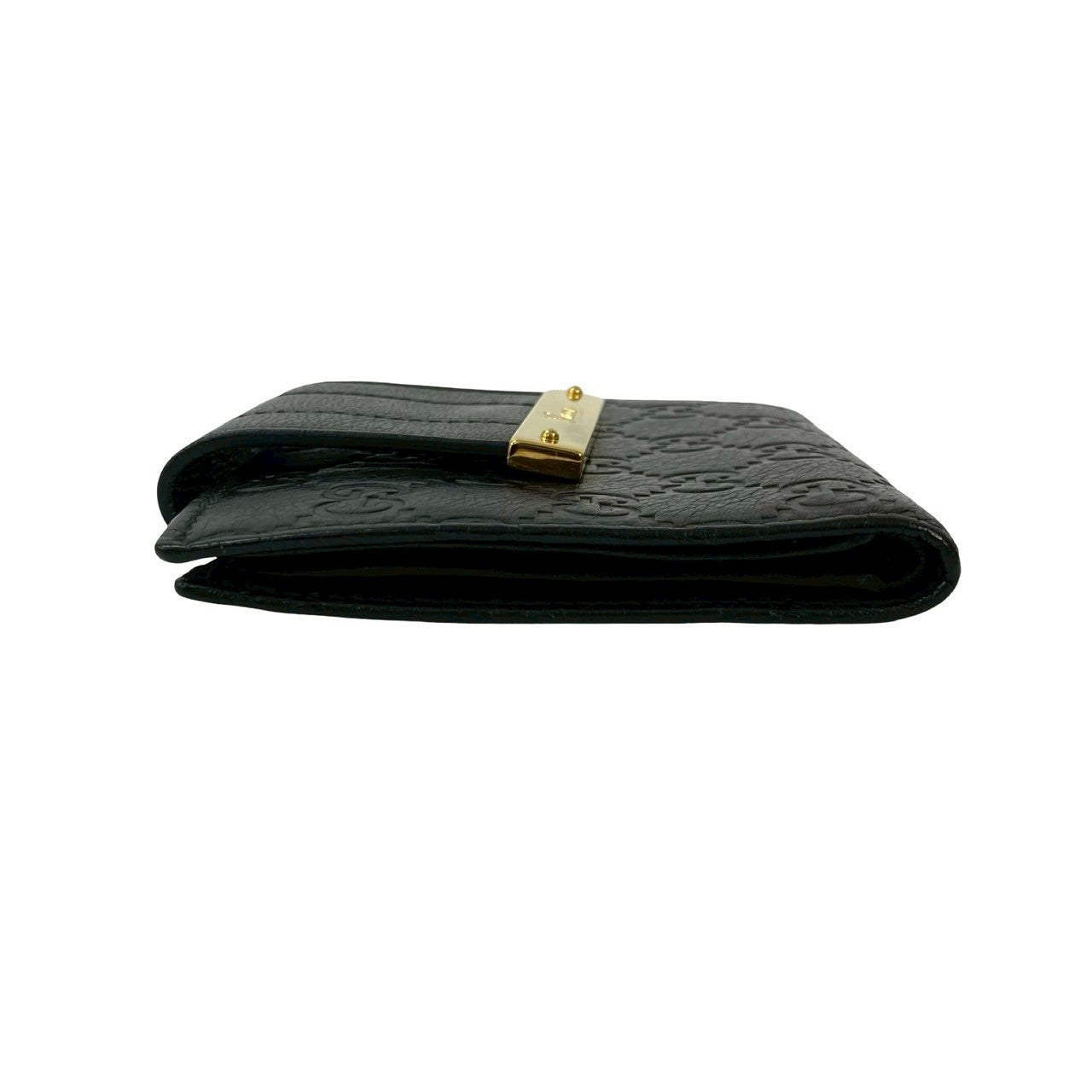 GUCCI Bifold Wallet leather black Sima