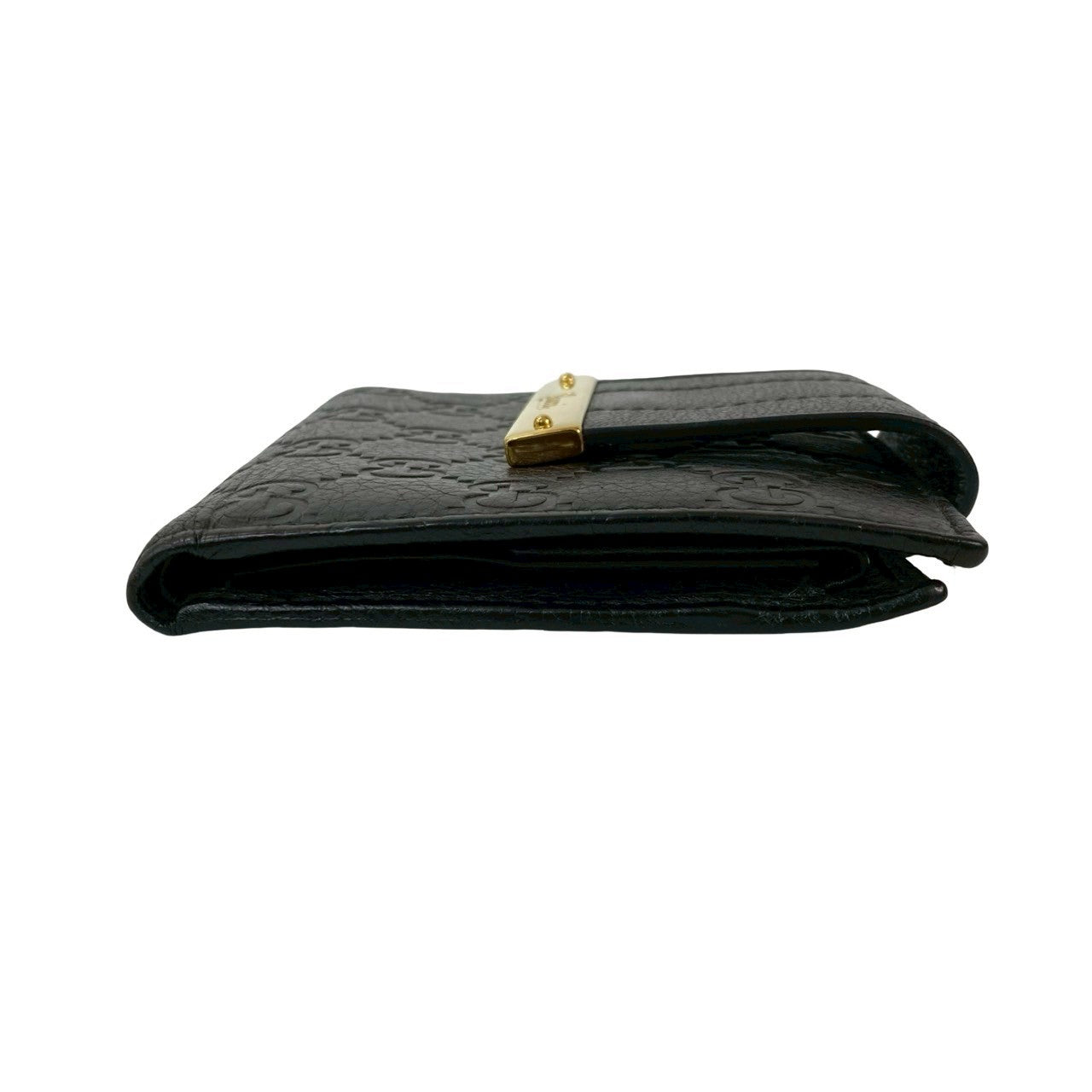 GUCCI Bifold Wallet leather black Sima