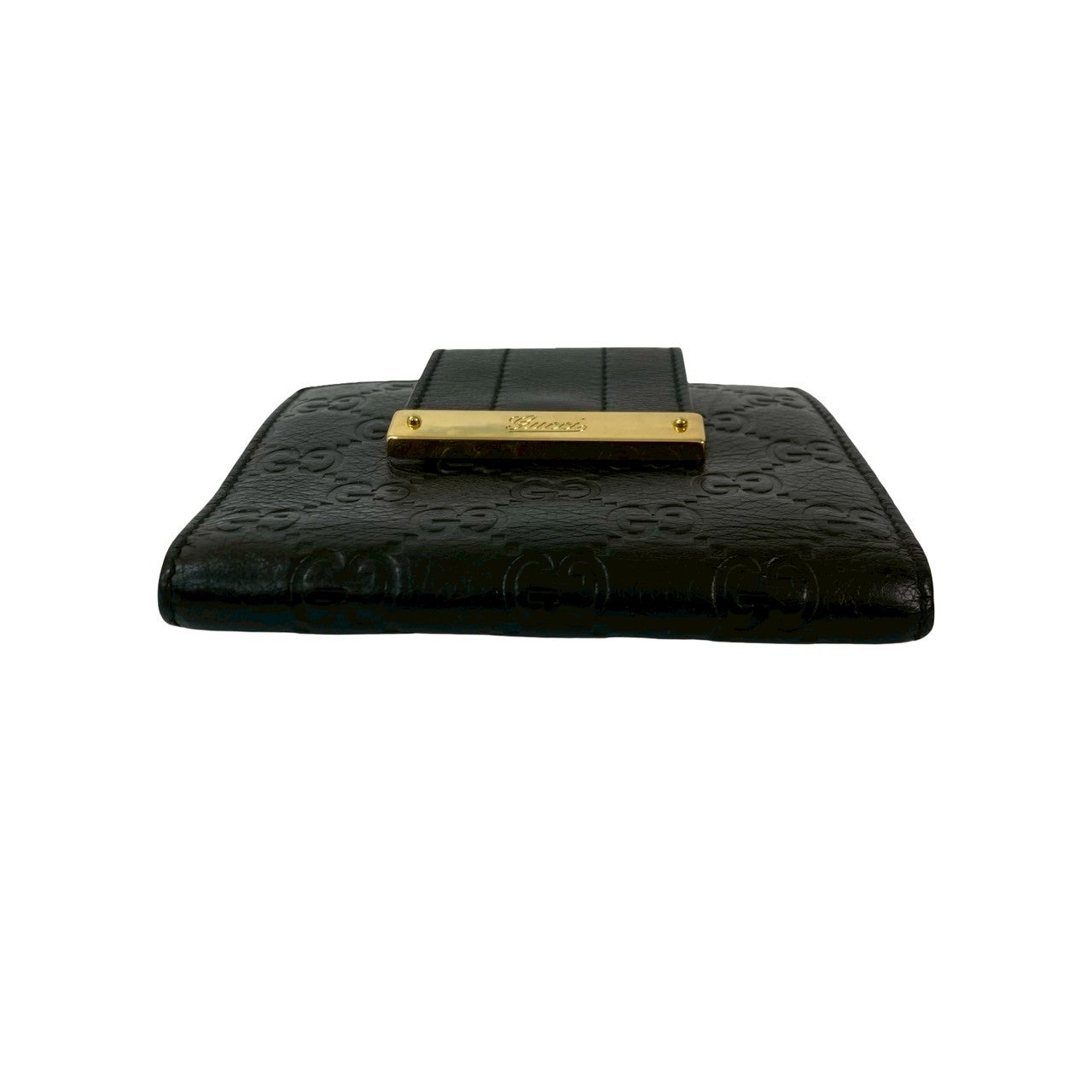 GUCCI Bifold Wallet leather black Sima