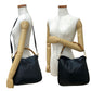 GUCCI Shoulder Bag leather black Bamboo