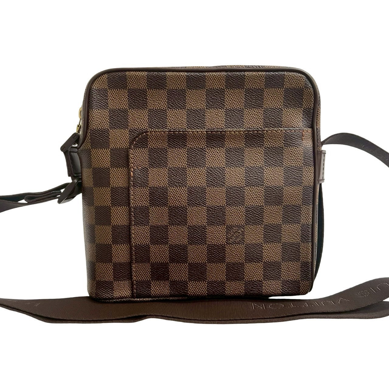 LOUIS VUITTON Shoulder Bag leather Brown Damier Olaf PM