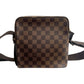 LOUIS VUITTON Shoulder Bag leather Brown Damier Olaf PM