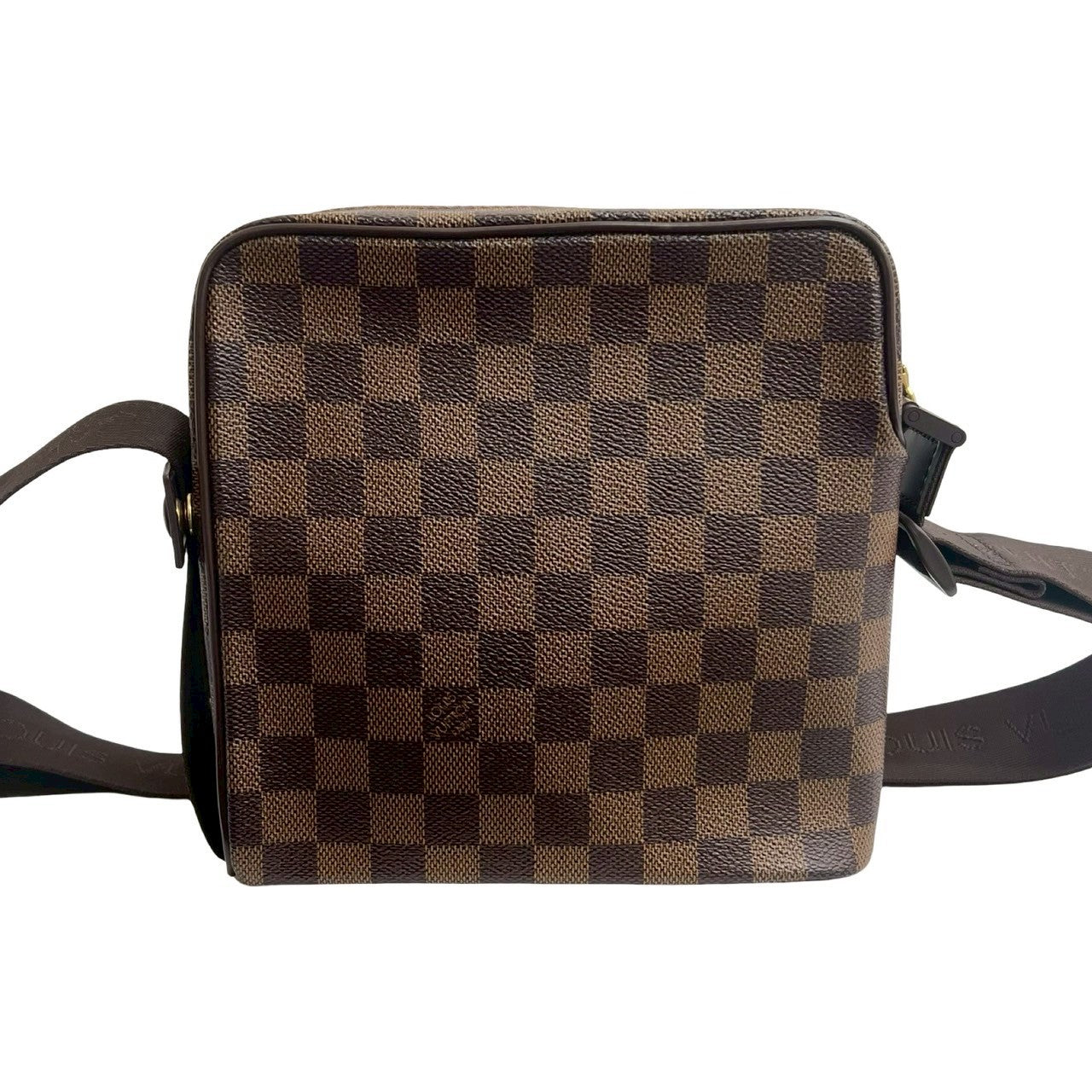 LOUIS VUITTON Shoulder Bag leather Brown Damier Olaf PM