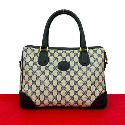 GUCCI Handbag leather Navy