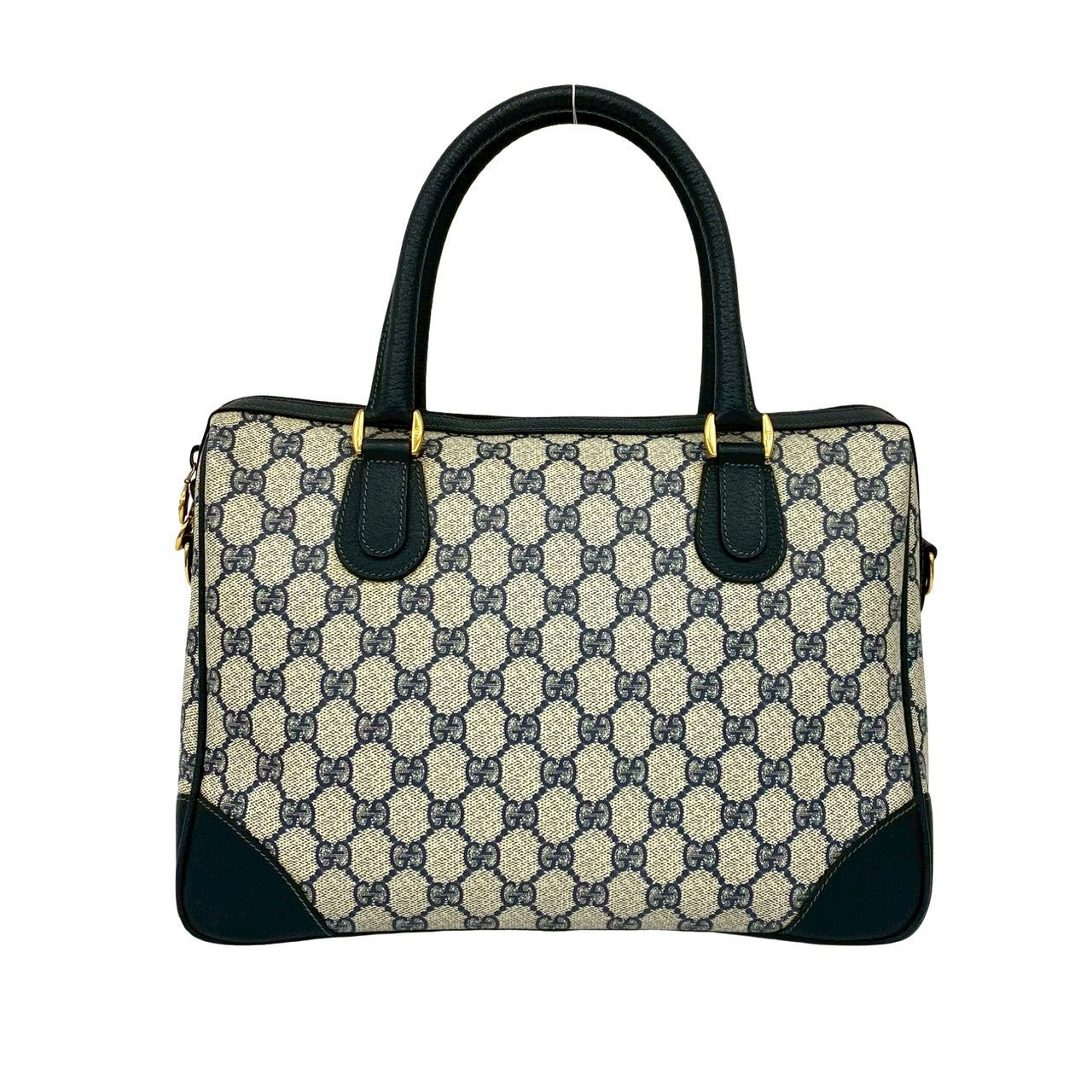 GUCCI Handbag leather Navy