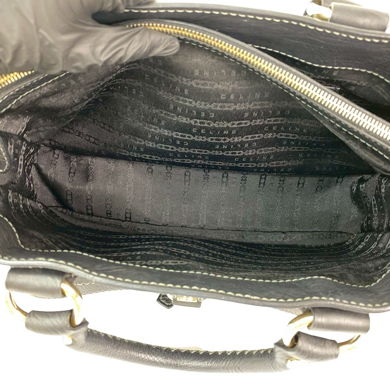 CELINE Handbag leather black Boogie bag
