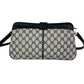 GUCCI Shoulder Bag leather Navy Sherry line