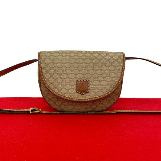 CELINE Shoulder Bag leather Brown