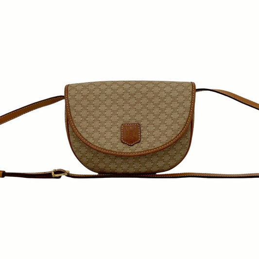 CELINE Shoulder Bag leather Brown