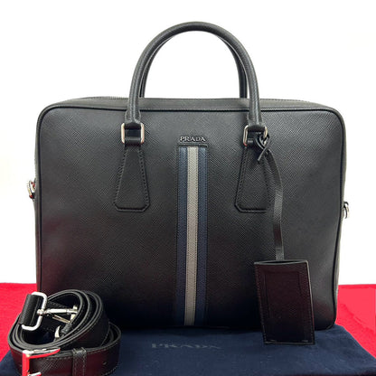 PRADA Shoulder Bag leather black