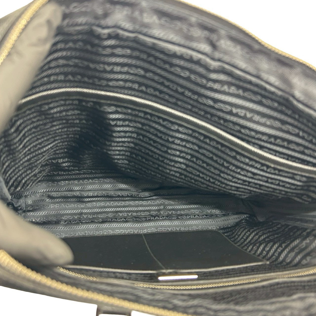 PRADA Shoulder Bag leather black