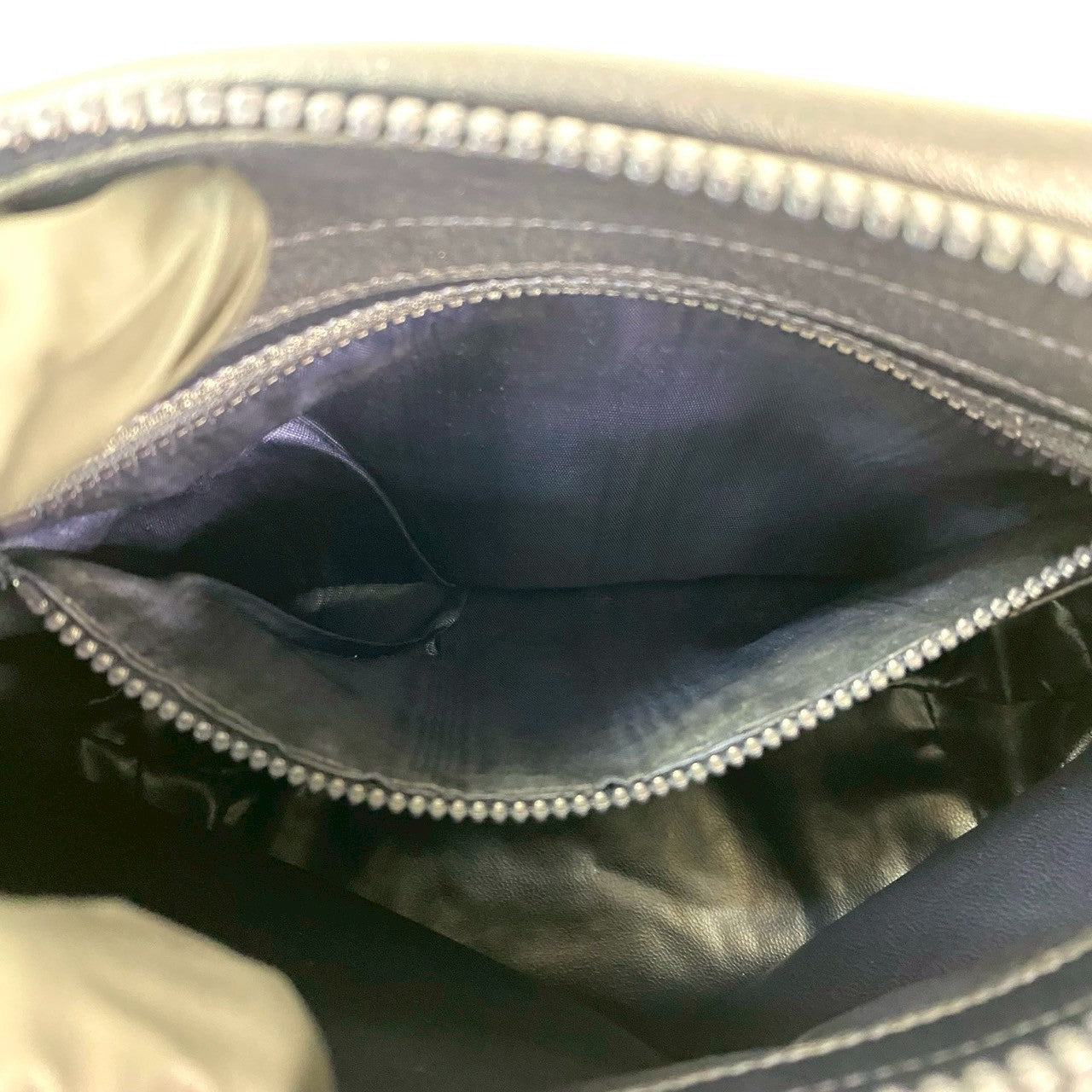CELINE Shoulder Bag leather Navy
