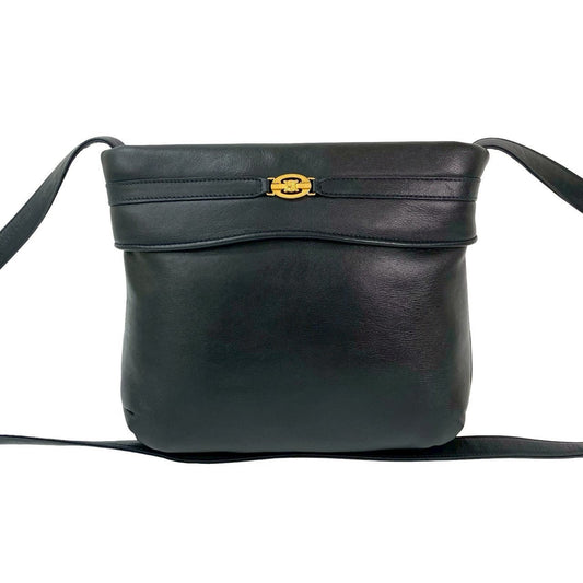 CELINE Shoulder Bag leather Navy