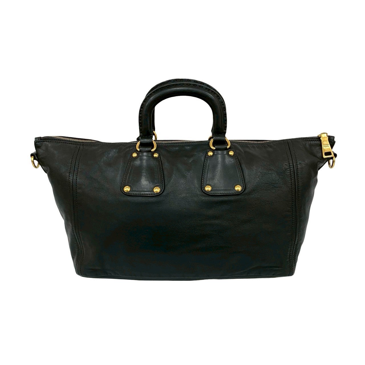 PRADA Shoulder Bag leather black