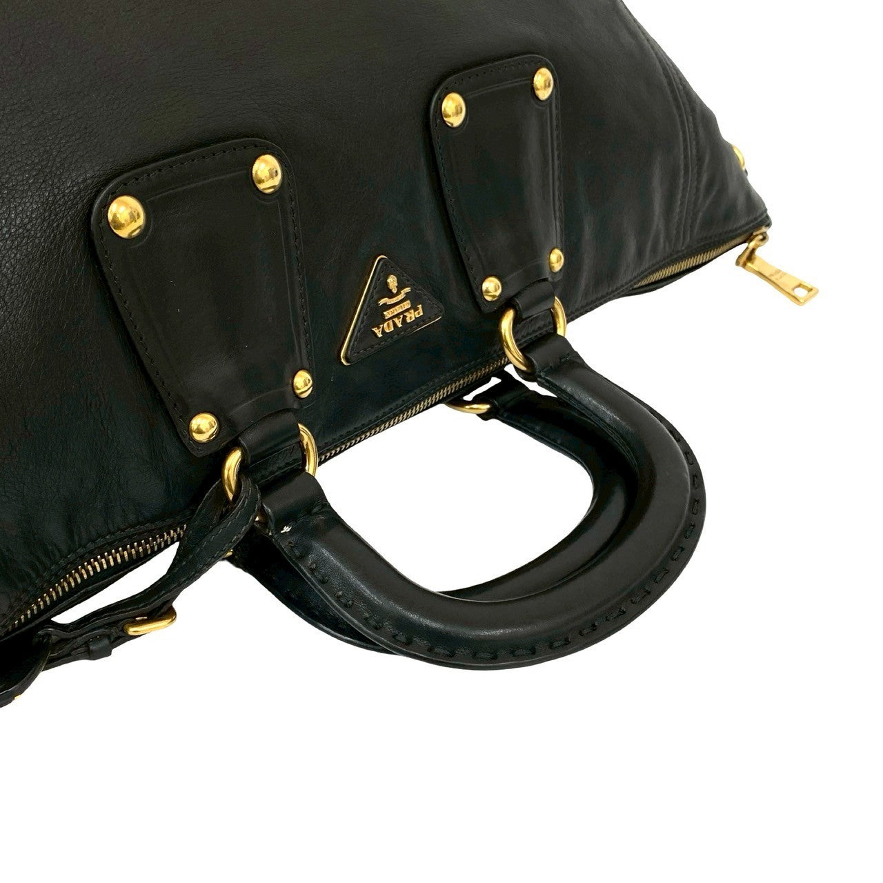 PRADA Shoulder Bag leather black