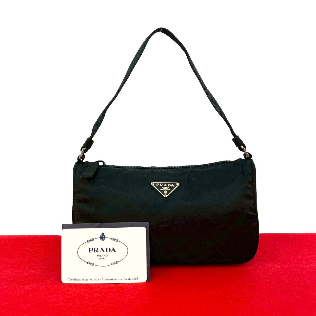 PRADA Handbag Nylon black