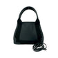 BALENCIAGA Shoulder Bag leather black Navy Cabas XS