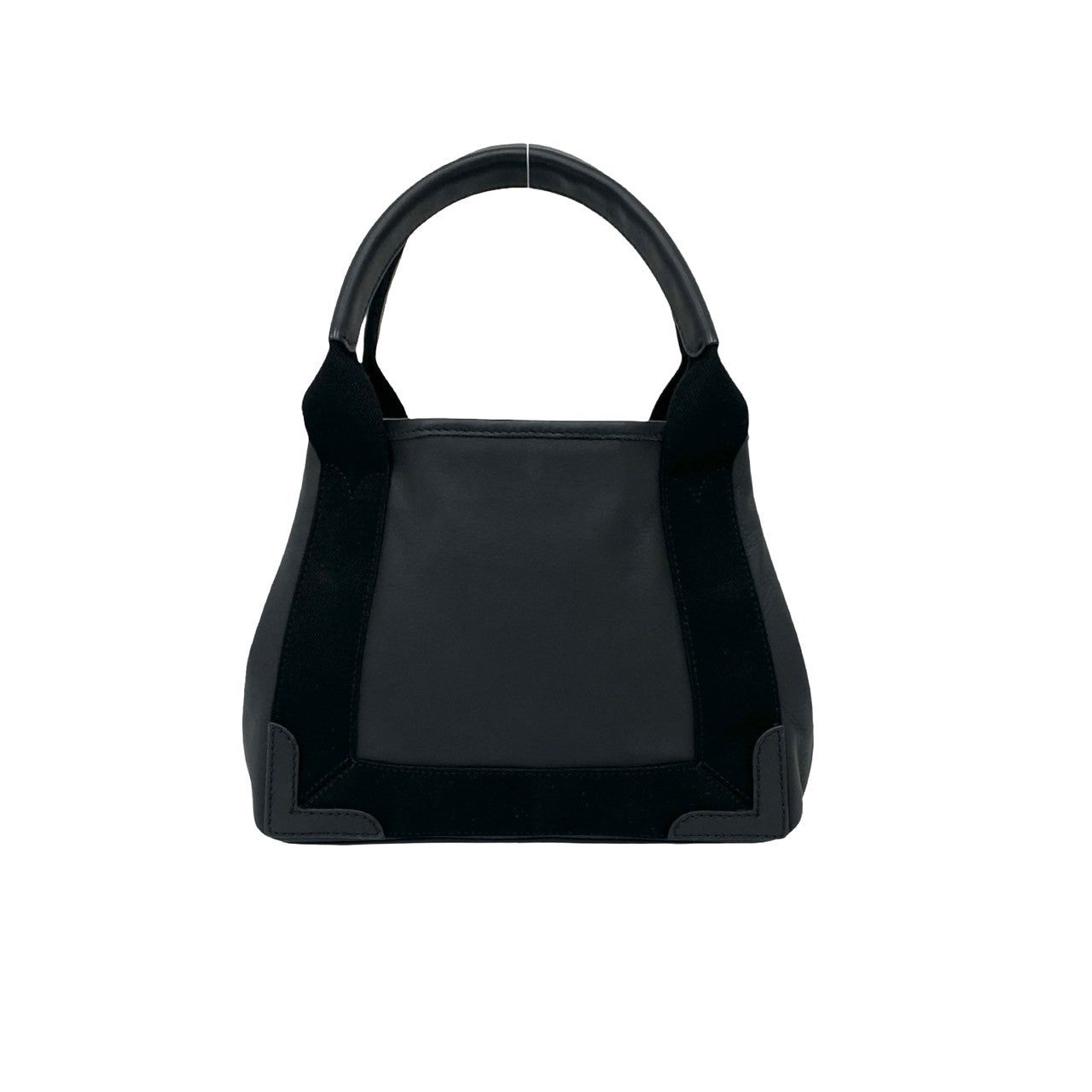 BALENCIAGA Shoulder Bag leather black Navy Cabas XS