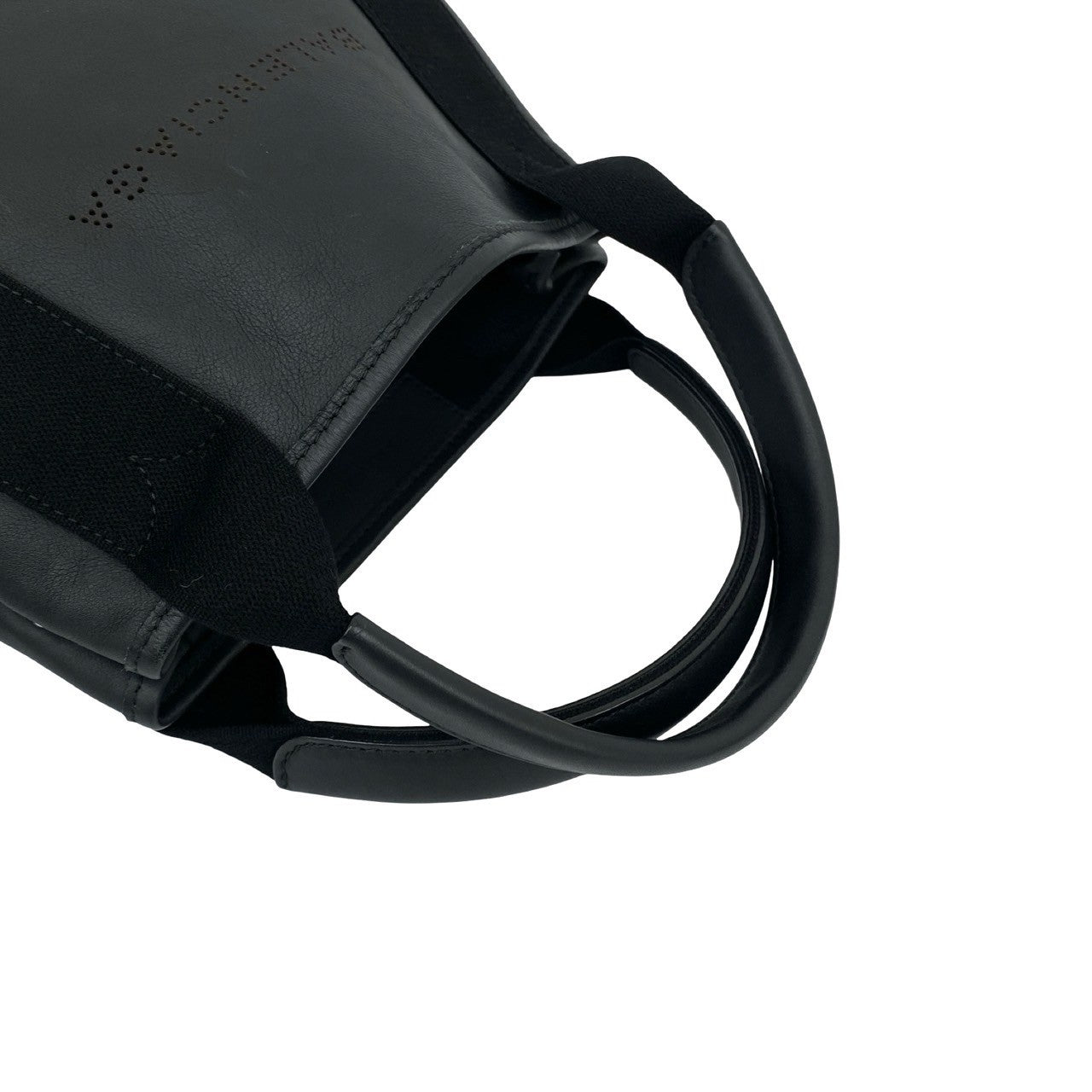 BALENCIAGA Shoulder Bag leather black Navy Cabas XS