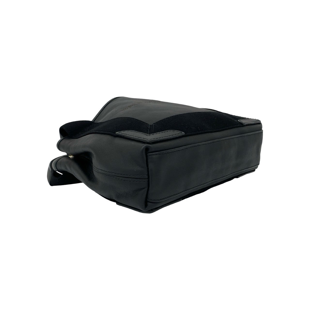 BALENCIAGA Shoulder Bag leather black Navy Cabas XS