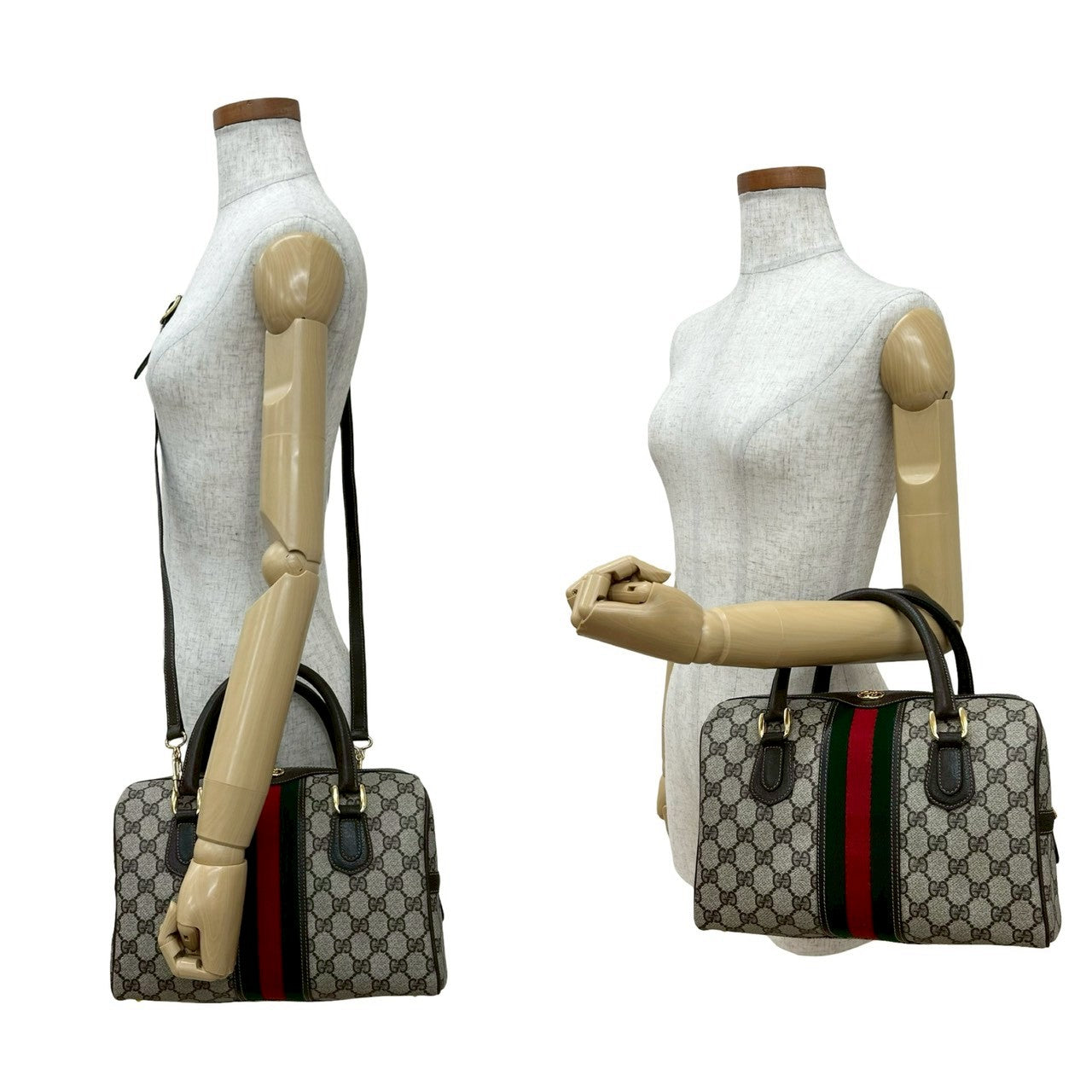 GUCCI Shoulder Bag leather Brown Sherry line