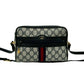 GUCCI Shoulder Bag leather Navy Sherry line